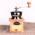 portable Popular Yellow color wooden manual coffee hand grinder mill